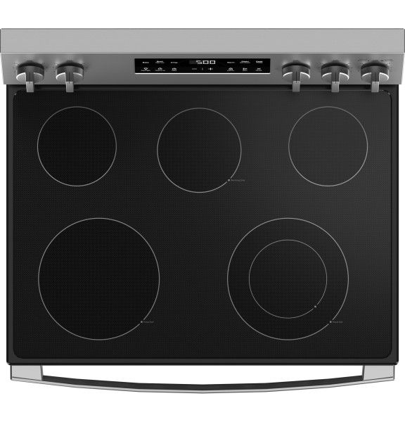 GE® 500 Series 30" Stainless Steel Freestanding Electric Range with Crisp Mode-3