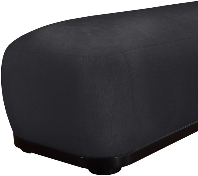 Meridian Furniture Calum Black Chenille Fabric Bench-3