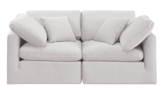 Meridian Furniture Indulge 2-Piece Cream Modular Sectional-1