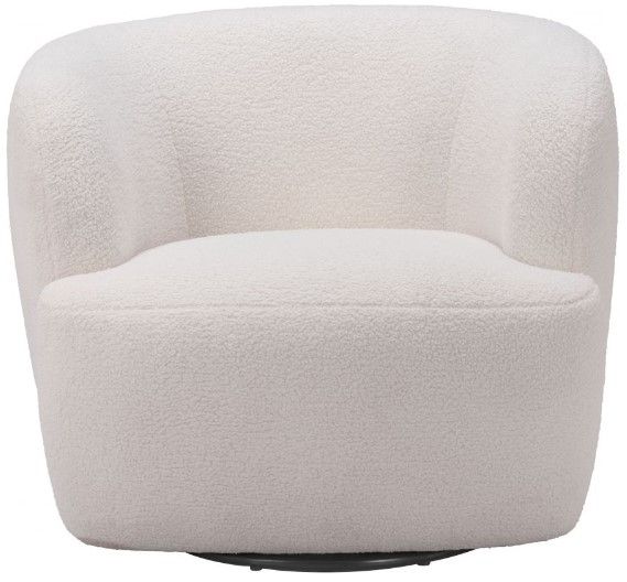 Zuo® Modern Govan Ivory Swivel Chair-1