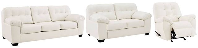 Signature Design by Ashley® Donlen 3-Piece White Living Room Set with Rocker Recliner Chair-0