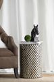 A & B Home Black/Natural Stool-3