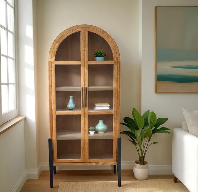Nest Home Collections Billy Natural Tall Cabinet-1