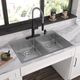 Elkay Crosstown® 3-Piece Polished Satin 33" x 22" x 6" 4-Hole Equal Double Bowl Dual Mount ADA Sink Set-3