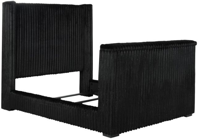 Coaster® Centergrove Black Queen Upholstered Wingback Sleigh Bed-0