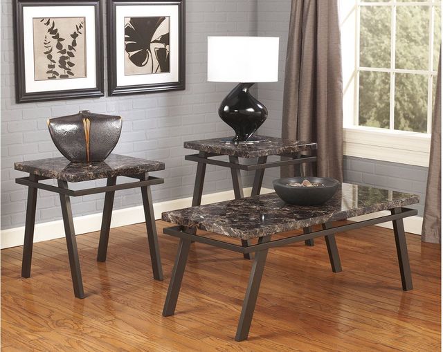 Signature Design by Ashley® Paintsville 3-Piece Bronze Occasional Table Set-2