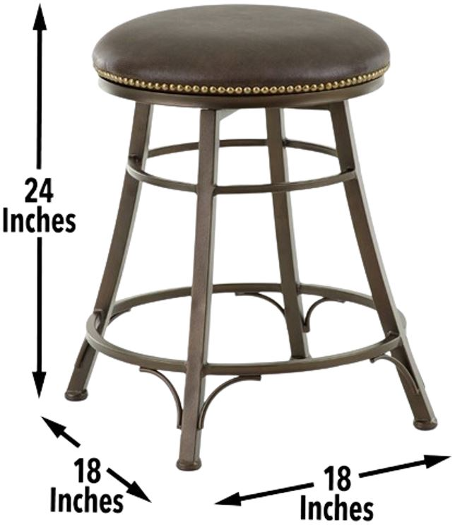 Bali Swivel Counter Height Stool - Thumbnail 4