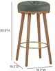 TOV Furniture Oodle Green/Light Walnut Bar Stool-2