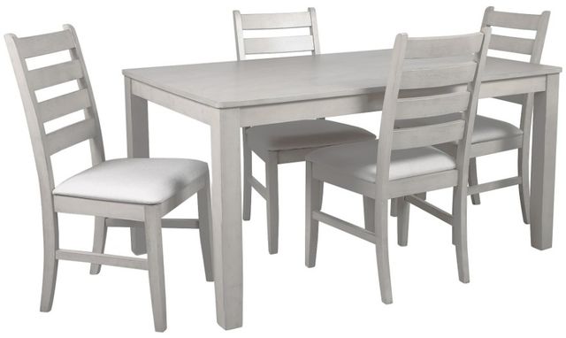 New Classic® Home Furnishings Pascal 5-Piece Driftwood Gray 59" Dining Set-0