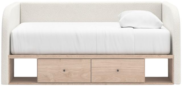 Signature Design by Ashley® Shapella Tan/White Youth Full Upholstered Storage Day Bed-2