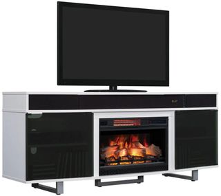Bell'O® New Enterprise Classic Flame White TV Stand