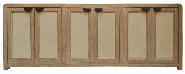 Parker House® Escape Glazed Natural Oak 90'' Console with Reversible Panel Doors-3