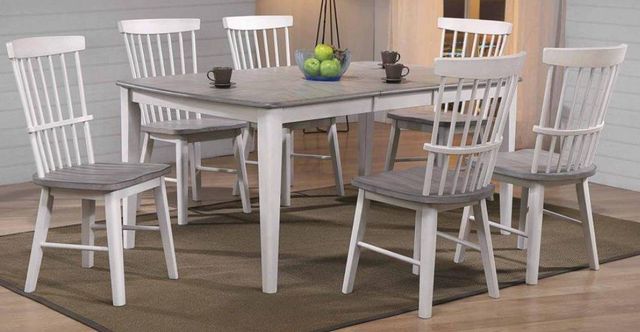 Urban Styles Furniture Newark 7-Piece Almond/Smoke Gray Dining Set-0
