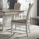Liberty Furniture Abbey Park Antique White/Weathered Brown Upholstered Dining Side Chair-2