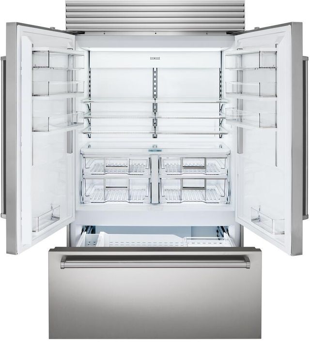 Sub-Zero® Classic 48" 28.9 Cu. Ft. Stainless Steel Smart French Door Refrigerator with Internal Dispenser-1