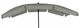 Furniture of America® Sleek Graphite Polyester/Steel Outdoor Umbrella-1