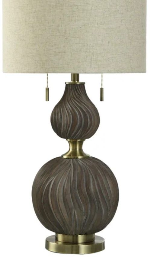 StyleCraft Beige/Chestnut Table Lamp-2