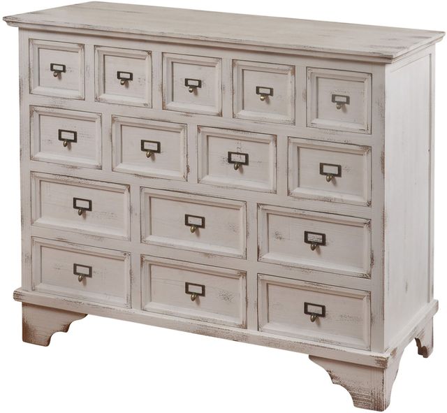 StyleCraft Shabby Antique White Chic Apothecary Cabinet-0