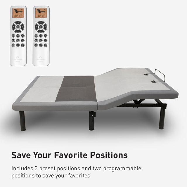 BEDGEAR® Flex SH™ Split Head Queen Adjustable Base with Flush Lumbar-3