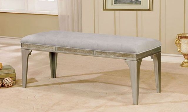 Furniture of America® Diocles Silver/Gray Bench