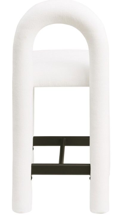 Meridian Furniture Amari Cream Upholstered Counter Stool-3