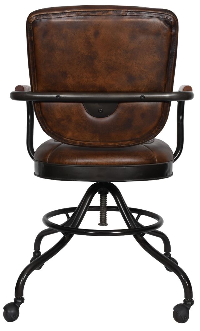 Home Trends & Design Essex Oden Antique Whiskey Desk Chair-3