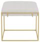 Fairfield® Customizable Soren Brushed Brass Square Pouf-2