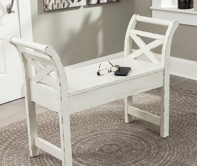 Signature Design by Ashley® Heron Ridge White Accent Bench-1