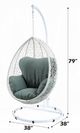 ACME Furniture Simona Green/White Metal/Wicker Outdoor Hanging Chair and Stand-4