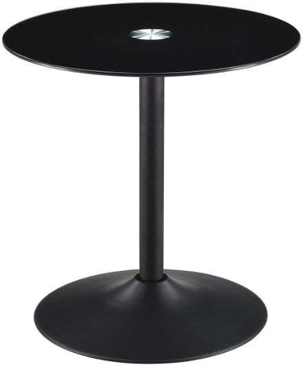 Coaster® Ganso Round Glass Top End Table with Sandy Black Base-0