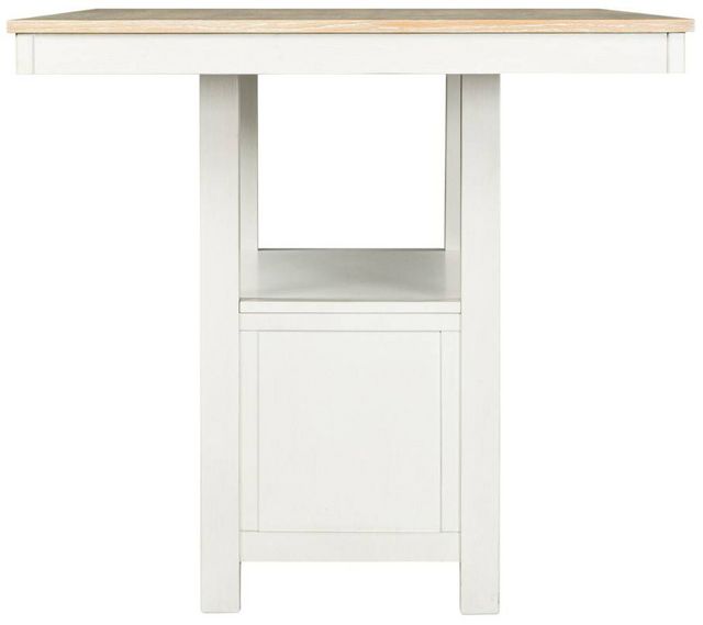Signature Design by Ashley® Purlaney Natural Counter Dining Table with Antique White Base-2