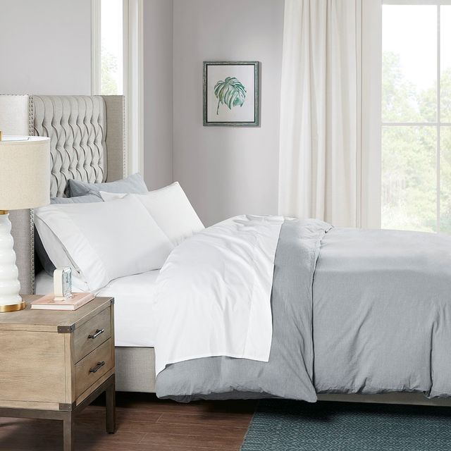 Olliix by Sleep Philosophy White Full 300 Thread Count Liquid Cotton Sheet Set-3