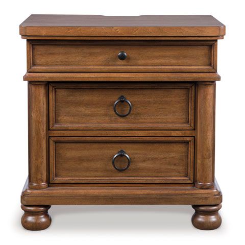 Signature Design by Ashley® Rowlenstown Brown 3-Drawer Nightstand-1