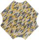 A & B Home Blue/Yellow Accent Stool-2