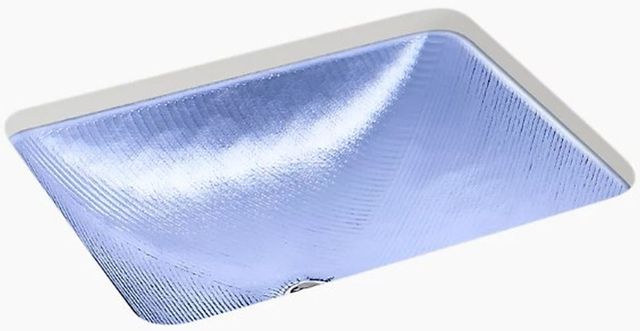 Kohler Yepsen® Translucent Sapphire 20" Rectangular Undermount Bathroom Sink, No Overflow-0