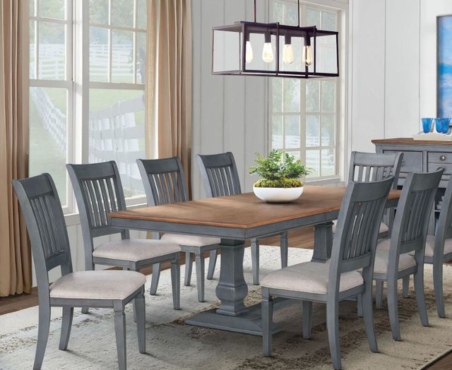 Legends Home Americana Blue/Gray Dining Side Chair -1