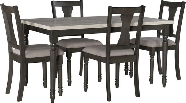 Powell® Willow 5-Piece Beige/Dark Gray/Smokey White Dining Set-0