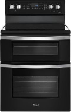 Whirlpool® 30" Freestanding Double Oven Electric Range-Black Ice