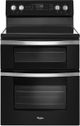 Whirlpool® 30" Black Double Oven Freestanding Electric Range-0