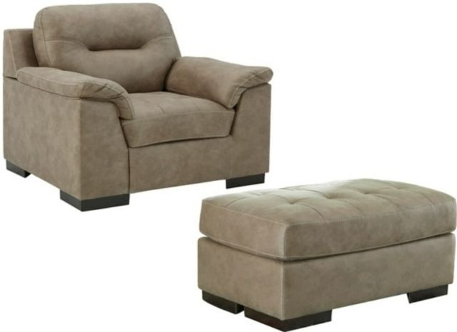 Signature Design by Ashley® Maderla 2-Piece Pebble Chair and Ottoman Set-0
