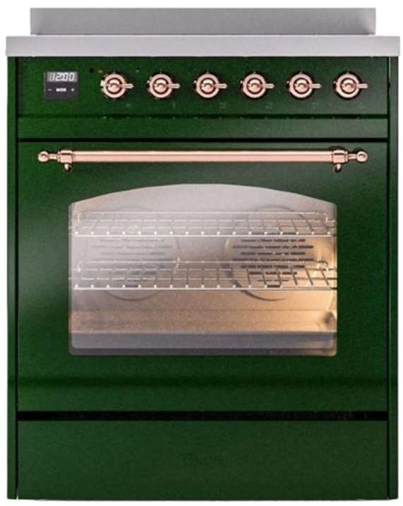 Ilve® Nostalgie II Series 30" Emerald Green Pro Style Induction Range-1