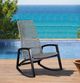 Armen Living Griffin Dark Eucalyptus/Gray Rope/Wood Outdoor Rocking Chair-1