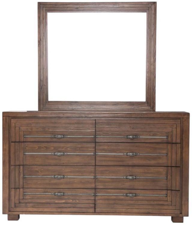 Michael Amini® Carrollton Rustic Ranch Dresser with Mirror-1