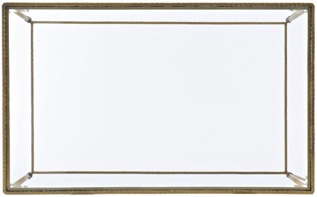 Hooker® Furniture Melange Laureng Glass Top Cocktail Table with Gold Base-1