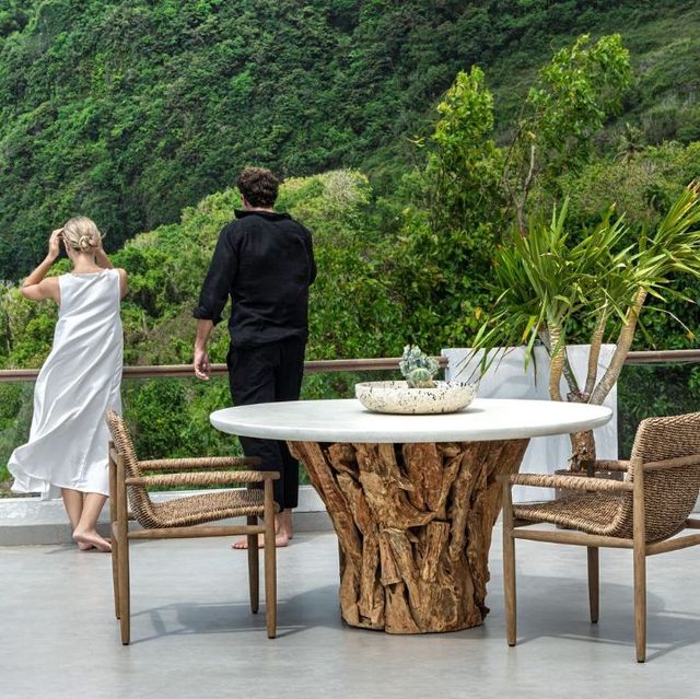 Uttermost® Stonewood White Wooden Indoor-Outdoor Dining Table-3