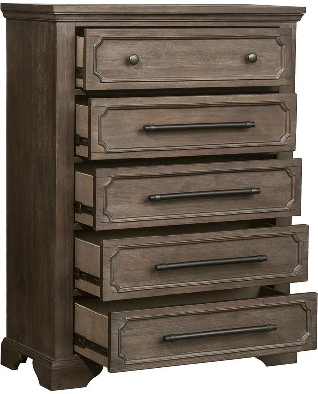 Mazin Furniture Toulan Distressed Dark Oak Chest-2