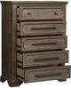 Mazin Furniture Toulan Distressed Dark Oak Chest-2