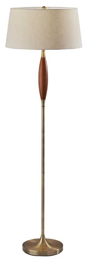 Adesso® Pinn Antique Brass Floor Lamp-0