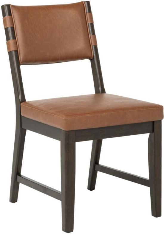 Coaster® Tegan 2-Piece Coffee Bean/Cognac Upholstered Dining Side Chair Set-3