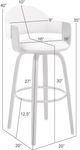 Armen Living Daxton Cream/Walnut Bar Stool-2